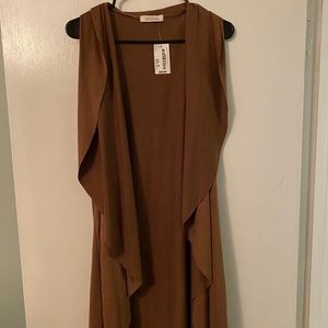 Abeline suede duster cardigan